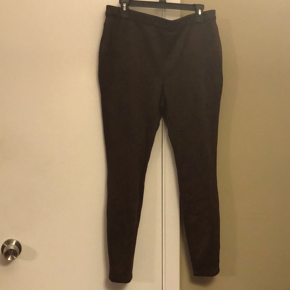 3 for $20 Joan Vass brown suede leggings Sz L